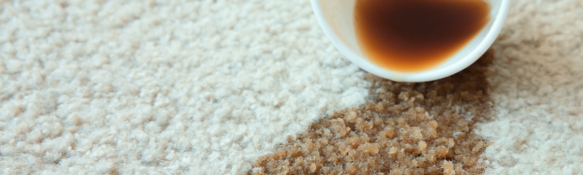 cup of coffee spilled on carpet